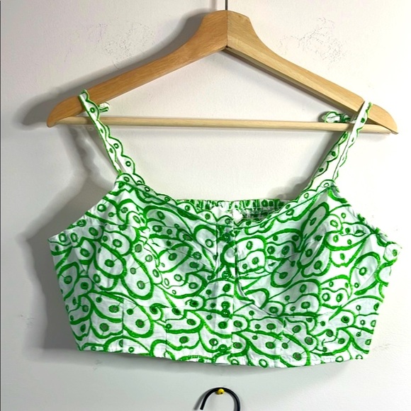 H&M Green Skater Mini Skirt with Ruffles - Picture 3 of 9